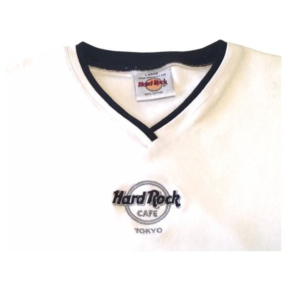 Hard Rock Cafe Toyko V-Neck Size Junior Large Top - Picture 3 of 6